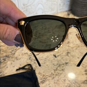 Versace Black and Gold Sunglasses